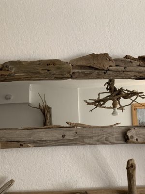 Miroir rectangulaire en bois flotté 46 cm x 100 cm