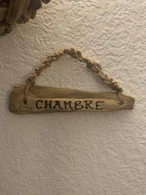 Plaque de porte en bois flotté pour chambre