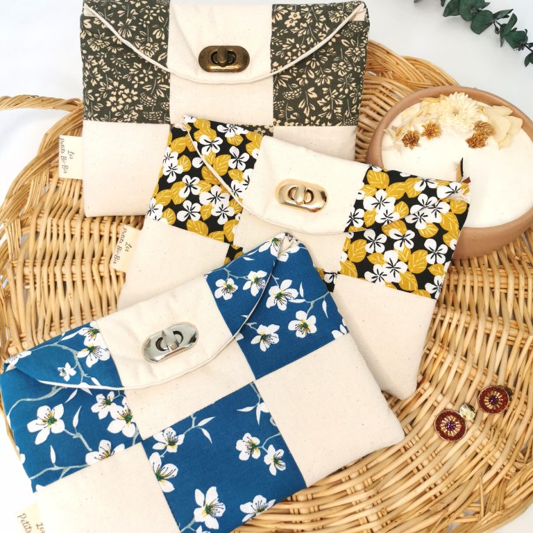 Pochettes en patchwork de Les petits bibis