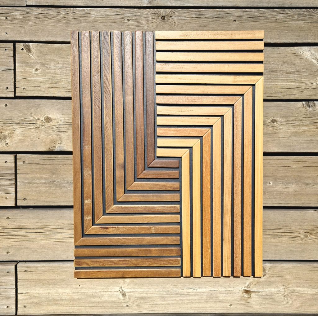 2nd Chance Créations Déco en bois géométrique symétrique