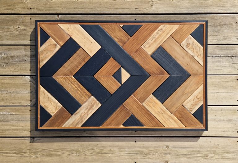 2nd Chance Créations Tableau en bois géométrique