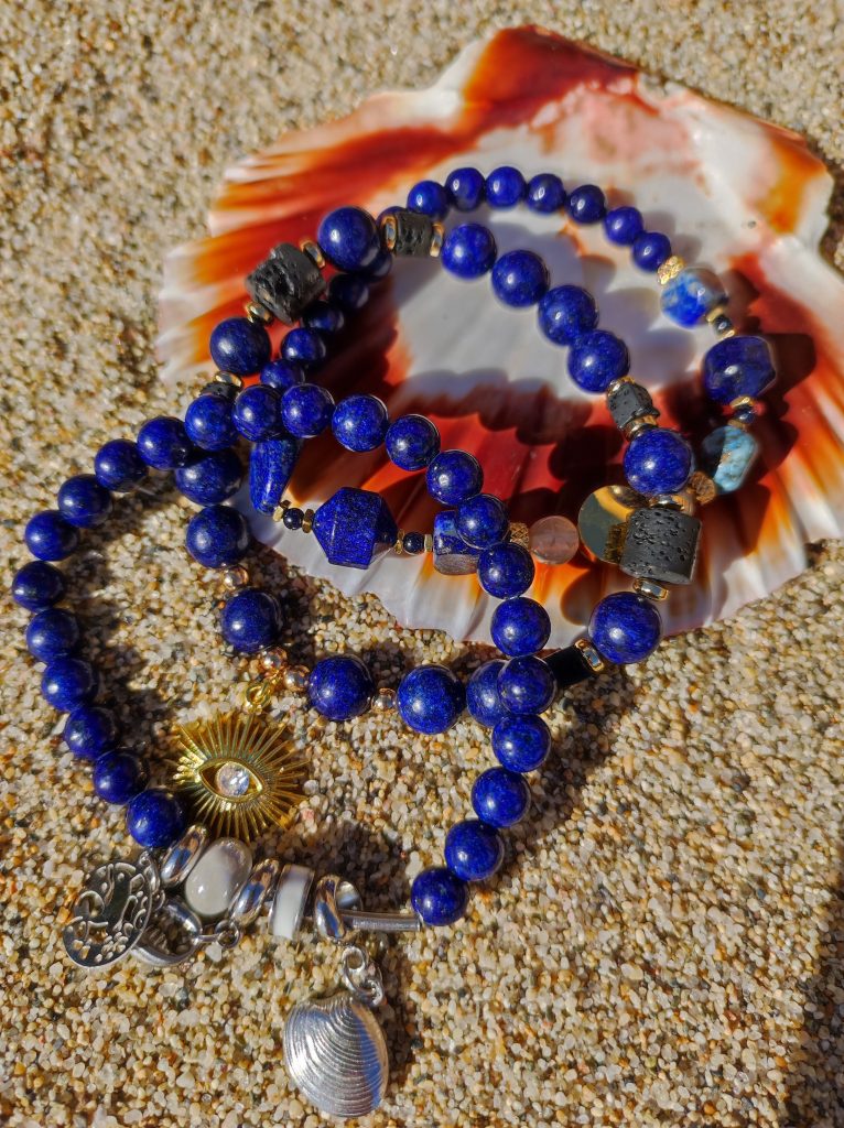 Création et Minéraux bracelets en pierre bleu