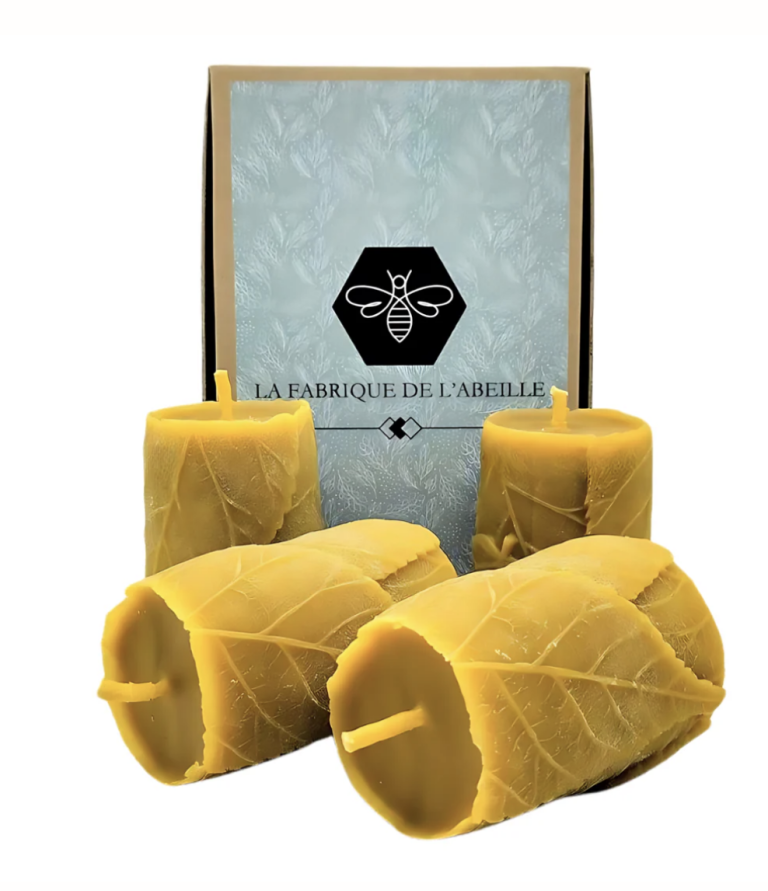 La Fabrique de l'Abeille bougies feuilles en cire d'abeille