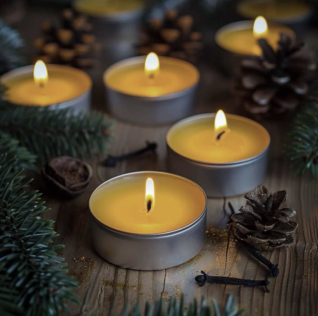 La Fabrique de l'Abeille chauffe plat noel en cire d'abeille