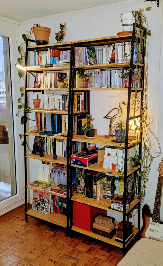 Reica Metal Bibliothèque sur mesure en acier et bois style industriel