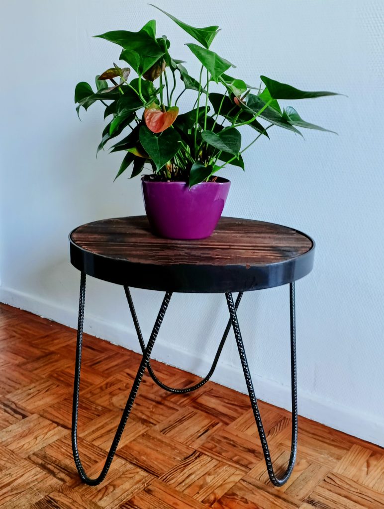 Reica Metal Tabouret déco acier et bois sur mesure