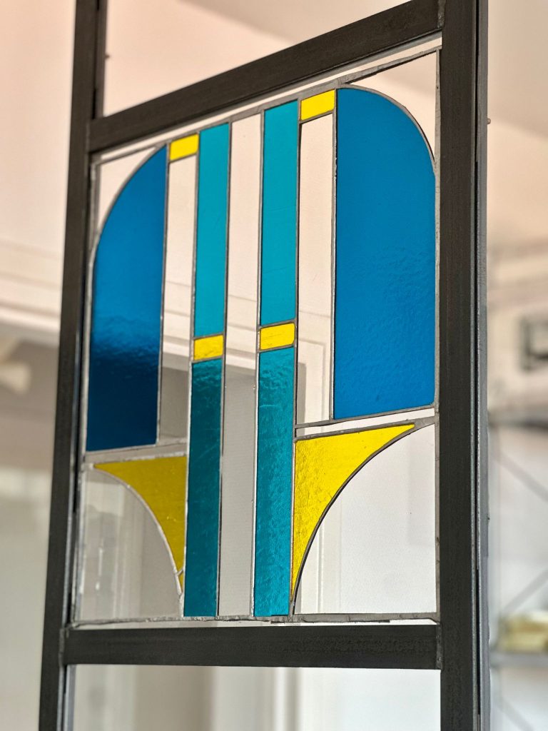 Reica Metal Verrière en acier et vitrail