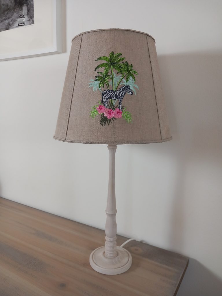 Lin-en-Lumière Lampe de chevet artisanal en lin et chanvre